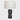Black lamp with white linen shade - available at the white place, orange