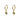 gold huggy earring at the white place